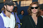 10 SEP 1994:  ANDRE AGASSI WITH GIRLFRIEND BROOKE SHIELDS AFTER HIS SEMI-FINAL VICTORY OVER TODD MARTIN AT THE 1994 US OPEN AT FLUSHING MEADOWS, NEW YORK .  Mandatory Credit: Clive Brunskill/ALLSPORT