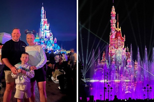 Images from Sean Thompson's famil to Hong Kong Disneyland for 9Travel. The Thompson family take in the sights of a Disney park classic.