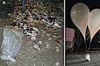 North Korea flew hundreds of balloons carrying trash and manure toward South Korea in one of its most bizarre provocations against its rival in years, prompting the South's military to mobilize chemical and explosive response teams to recover objects and debris in different parts of the country.
