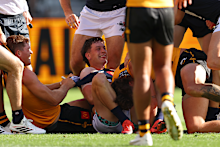 Zak Butters scraps with WA players.