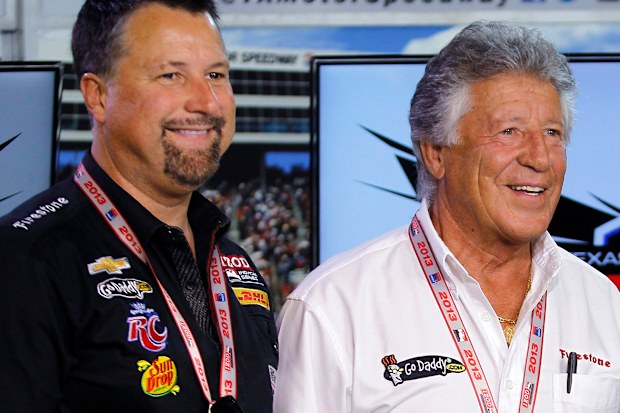 Michael Andretti with his father, 1978 world champion Mario, pictured in 2013.