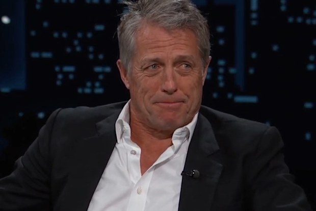 Hugh Grant on the Jimmy Kimmel Live show