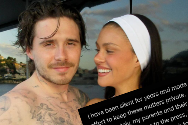 Brooklyn Beckham breaks silence over family feud