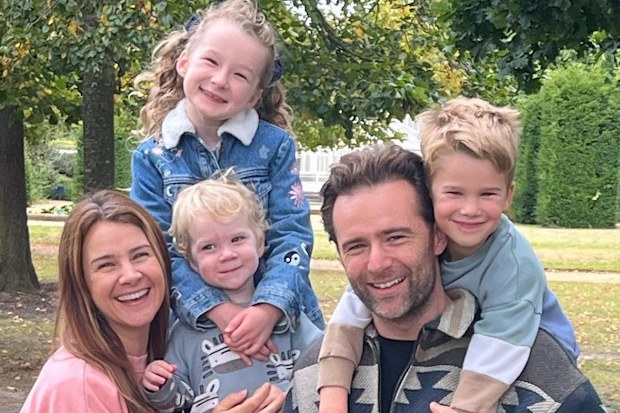 Harry Judd and wife Izzy and their family