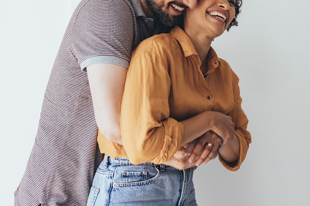 Couple embracing