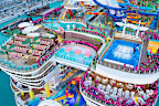 The world's largest cruise ship - the Icon of the Seas - started its maiden voyage from Miami. (Royal Caribbean International)
