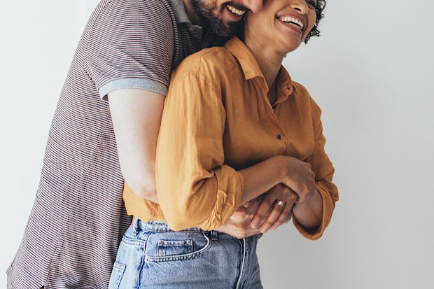 Couple embracing
