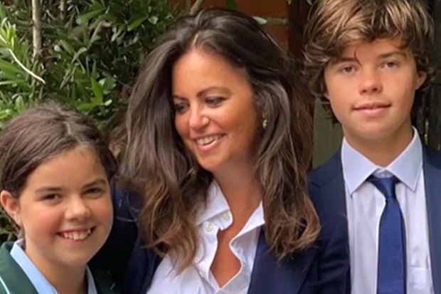 UK media personality, podcaster and cancer campaigner Deborah James with her two children.