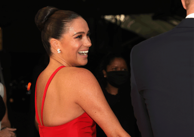 Prince Harry, Duke of Sussex, and Meghan, Duchess of Sussex attend as Intrepid Museum hosts Annual Salute To Freedom Gala on November 10, 2021 in New York City. (Photo by Theo Wargo/Getty Images for Intrepid Sea, Air, & Space Museum).