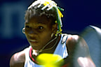Serena Williams during her maiden Australian Open in 1998. She beat sixth seed Irina Spirlea in the first round then lost to sister Venus in the second round; the first pro match between the siblings.