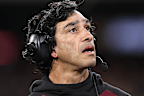 Maroons assistant coach Johnathan Thurston looks on during game two of the men's State of Origin series.