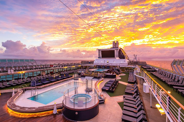 P&O cruise ship deck and pool
