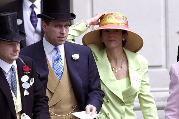 Prince Andrew and Ghislaine Maxwell at Royal Ascot, 2000