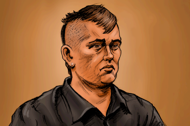 Killer Lachlan Young in court.