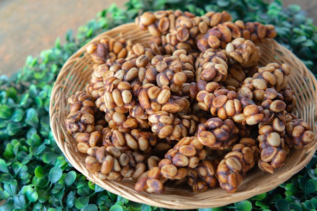 Raw luwak coffee beans before roasting. The most expensive coffee beans in the world.