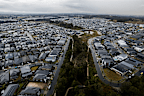 The vast sprawl of housing in Denham Court on 21 July, 2022. Photo: Brook Mitchell/The Sydney Morning Herald