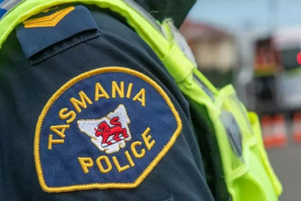 Tasmania Police officer stock image