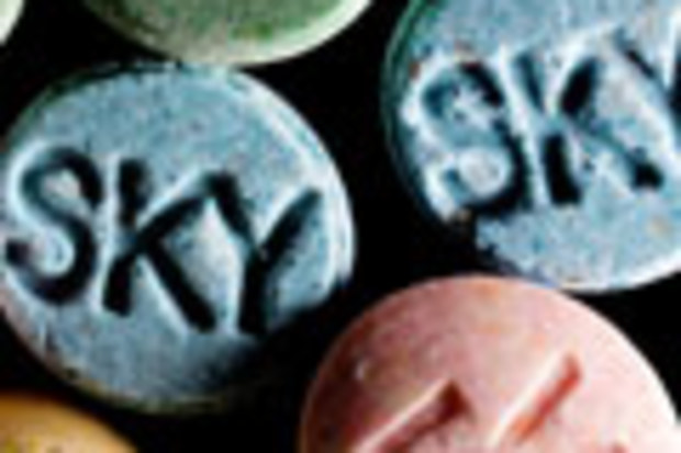 Stock image of MDMA tablets