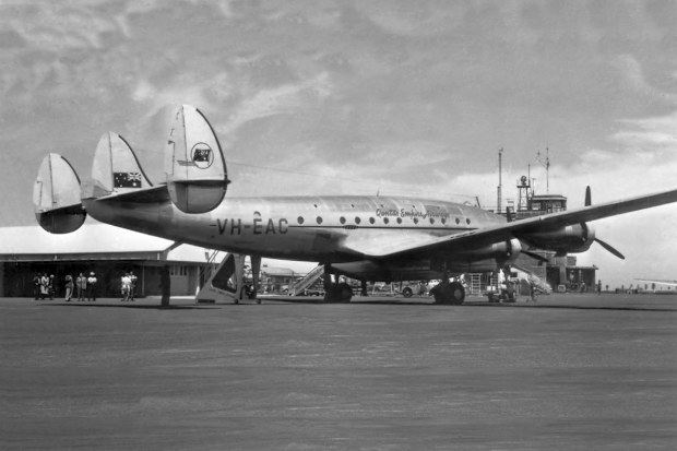 Qantas historical plane