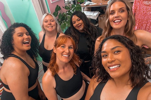 Nicole Gaviria poses with the Lulah Collective models.