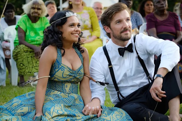 Miranda Tapsell and Gwilym Lee Top End Wedding