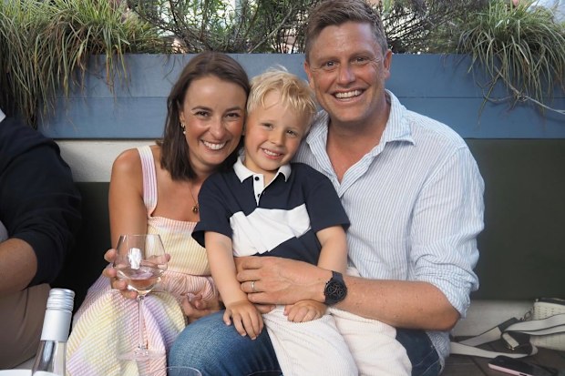 Joel Dry and wife Jessica Milward share one son, Sullivan, four.