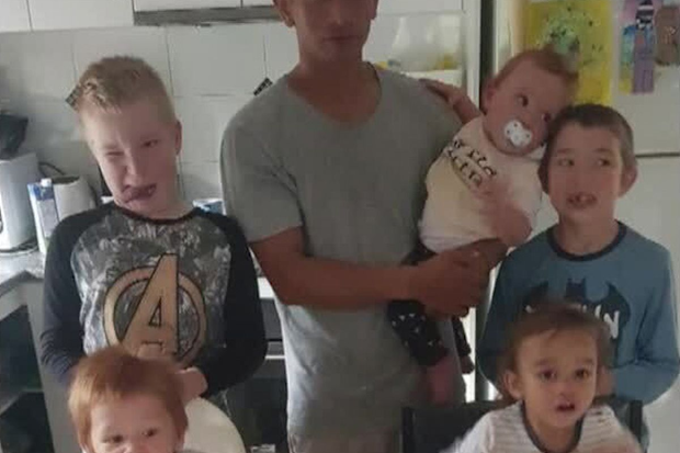 Wayne Godinet and his five children - Zac, 11, Harry, 10, four-year-old twins Kyza and Koah, and Nicky, three - died early on Sunday morning. 