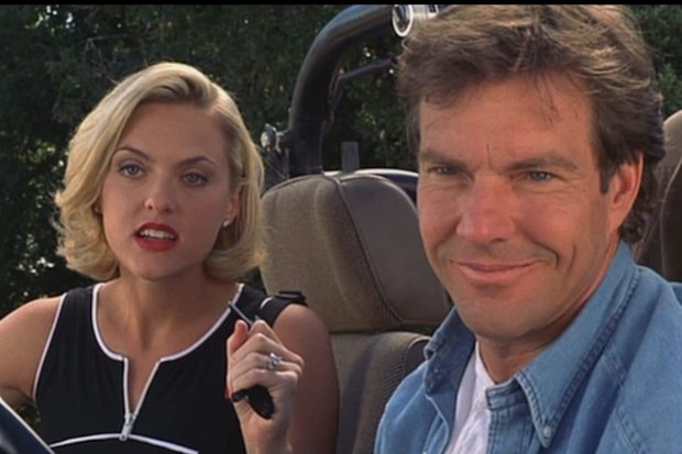 Elaine Hendrix and Dennis Quaid starred together in The Parent Trap.