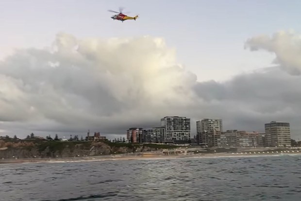 Search for missing swimmer Newcastle