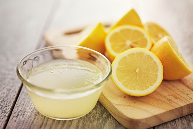 freshly squeezed lemon juice in small bowl