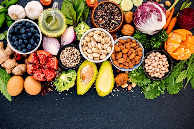 A mix of nuts, fruits, seeds and vegetables make-up a healthy diet.