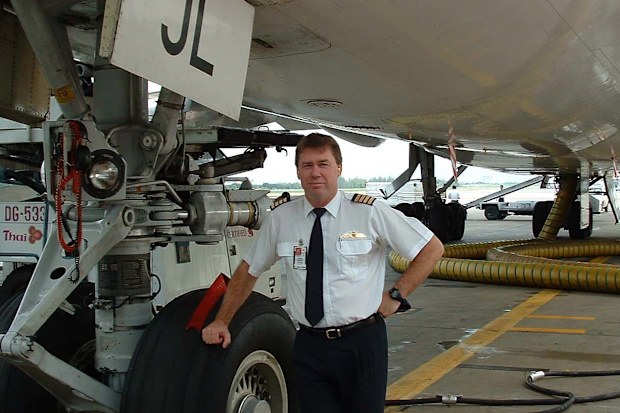 Former Qantas pilot Captain Jeremy Burfoot who has written a book. The Secret Life of Flying.