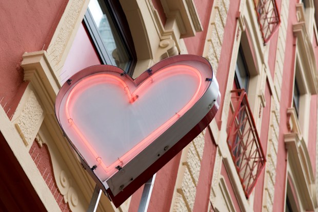 Neon heart in the red light district