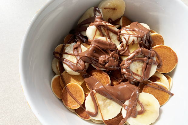 Nutella and banana pancake cereal
