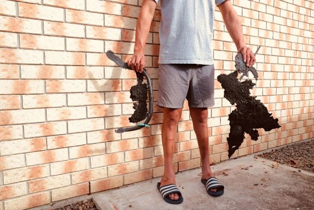 All that remains of a car seat that caught alight.