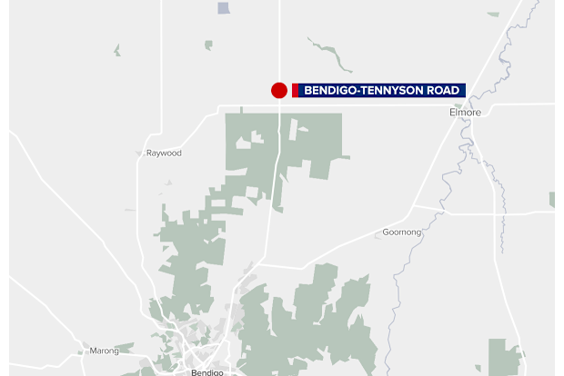 A map of Bendigo-Tennyson Road, Victoria