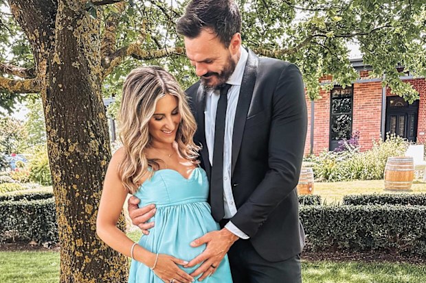 Irena and Locky Gilbert during her pregnancy with daughter Ava.