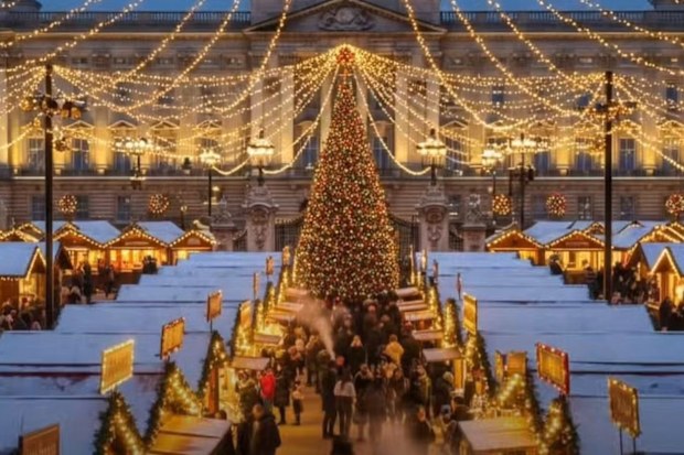 Buckingham Palace Christmas market AI image