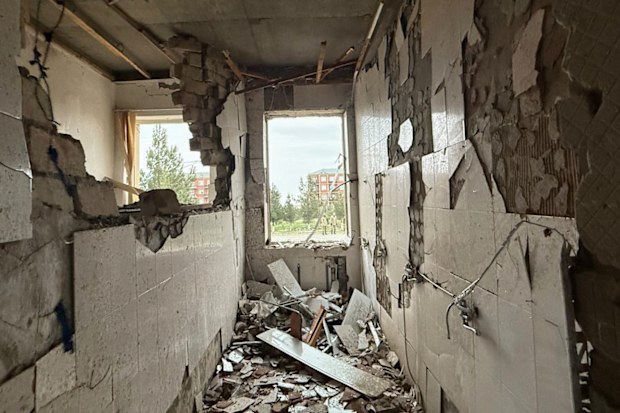 This image shows damages of a school in Julfa following, what Azerbaijan's Foreign Ministry says was a drone attack carried out by Iran, on its exclave of Nakhchivan, Azerbaijan, Thursday, March 5, 2026.