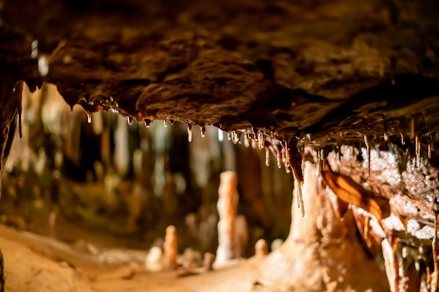 Stalagmites and stalactites in Greece