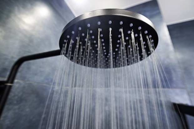 Shower head with running water