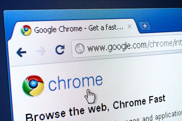 Close up of Google Chrome Web Browser web page on the web browser. Chrome is widely used web browser developed by Google.