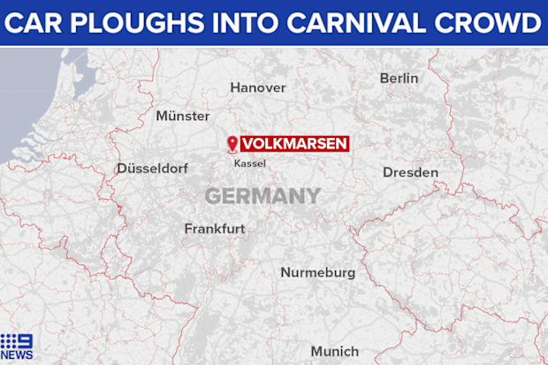 The carnival was being held in the town of Volkmarsen.