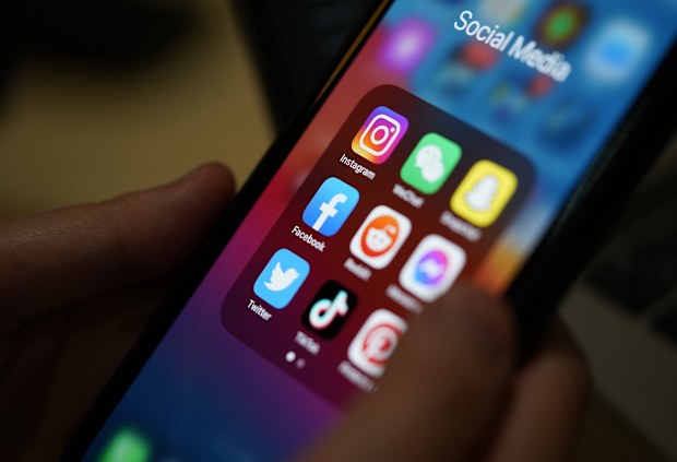 Smartphone with social media apps