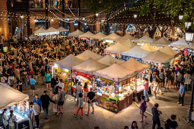 Tourist attractions and shopping for tourists visiting Chiang Mai, Market walking street, One Nimman Market, Chiang Mai, Thailand, Jan 18, 2025.