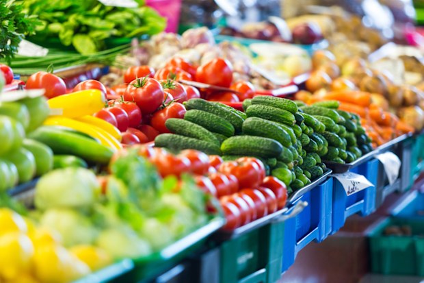 Fruit and vegetables stock
