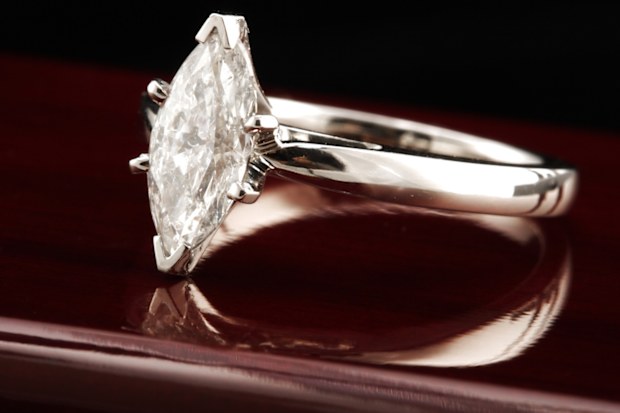 Marquise diamond ring.