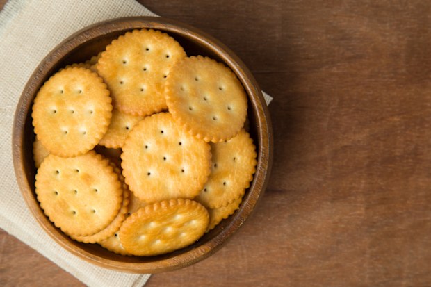Bowl of savoury crackers