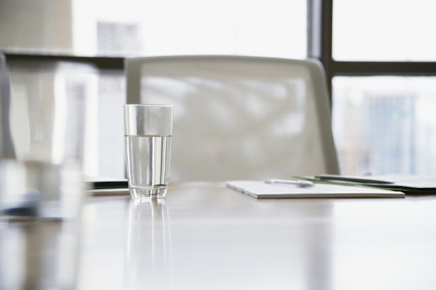 water in office boardroom