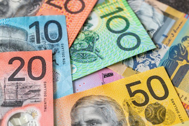 Australia money. Australian dollars, paper bills. Financial concept, business background. close up